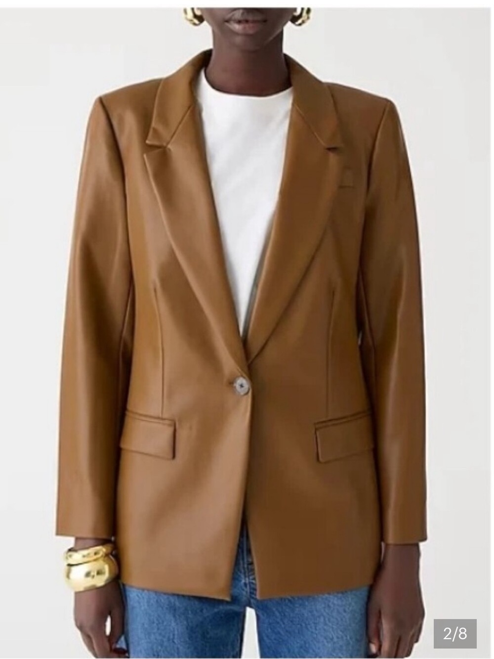 Vegan Leather Blazer